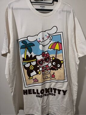 Old Navy Hello Kitty & Friends Beach Graphic Cream Tee - Brand New size XXL